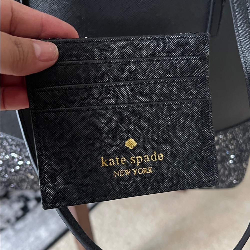 kate spade black glitter bottom dome satchel - Picture 5 of 8